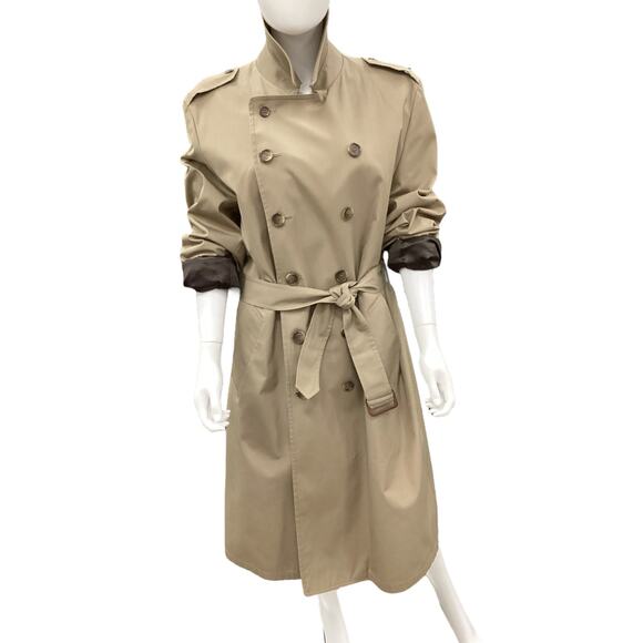 NWT London Fog Coat Unisex Women’s Size M/L Men’s Size S/M Trench Coat Beige